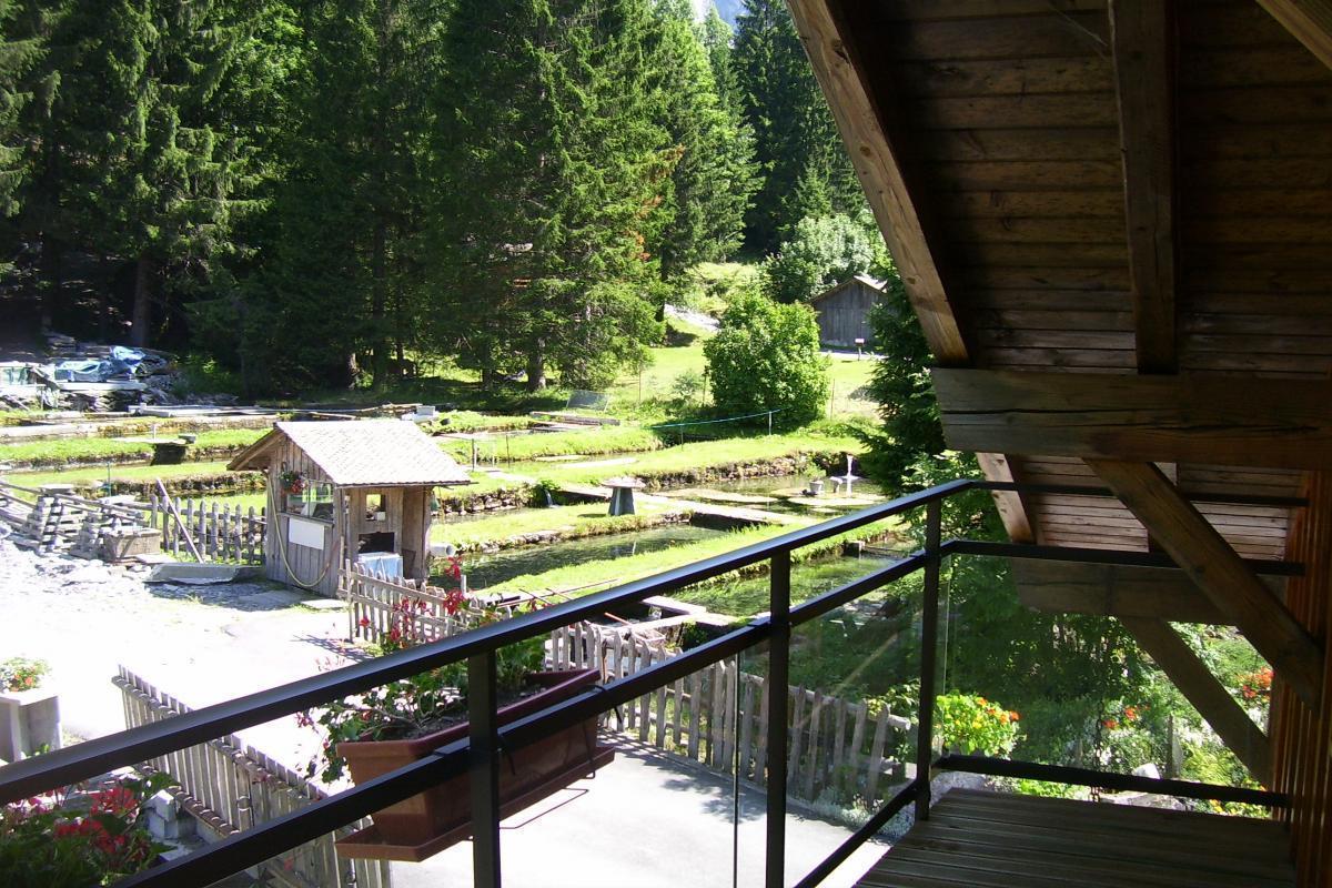 Vue du balcon sur la pisciculture