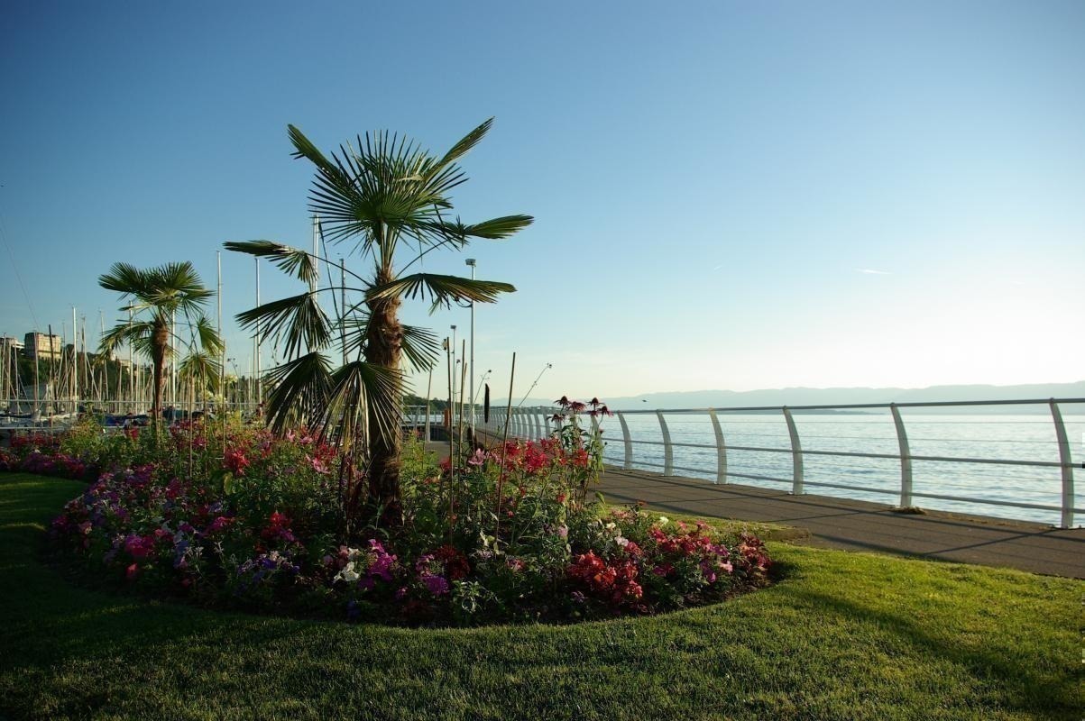 Lac LEMAN vue du port de THONON LES BAINS