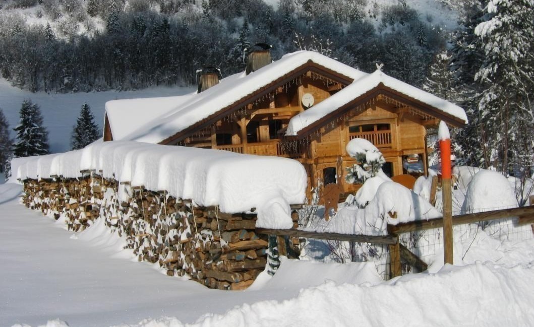 Notre chalet"la clef du temp" en hiver