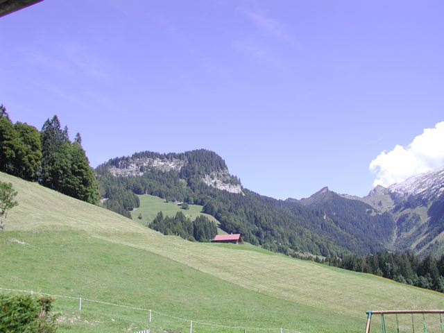 Vue sur la montagne depuis le chalet