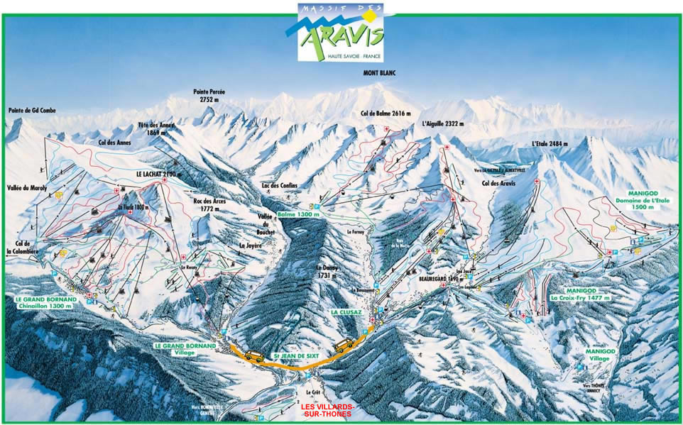 Les pistes de ski du Massif des Aravis, &agrave; 10 minutes en voiture