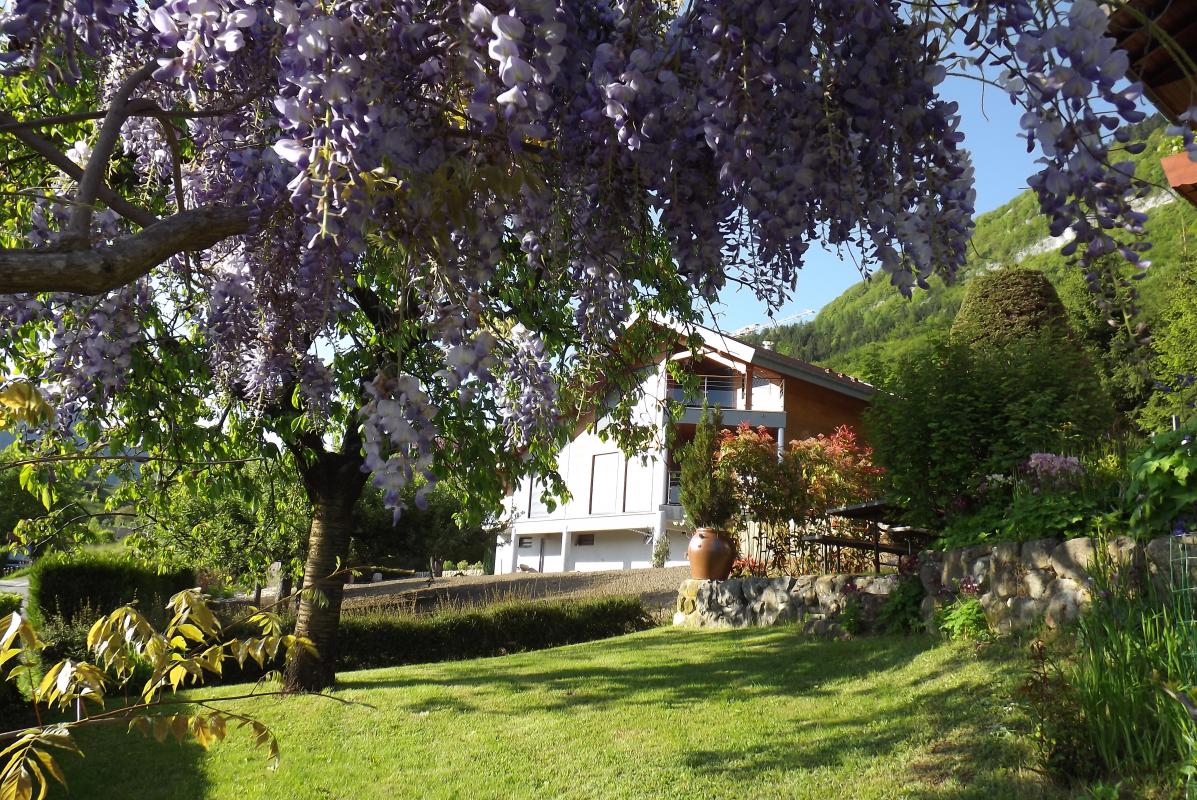 Le chalet en hiver.