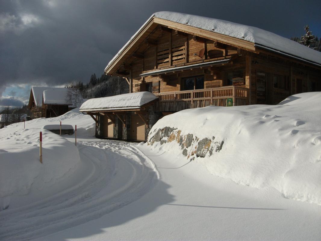 chalet en hiver
