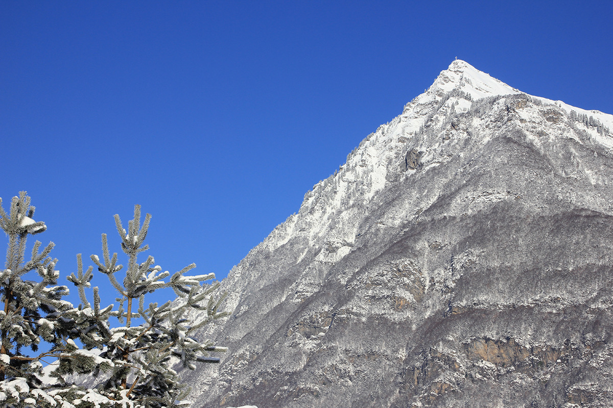 la vue sur le Marcelly en hiver