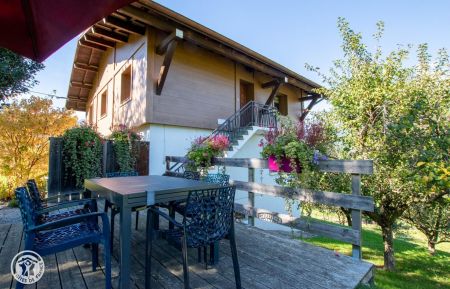 G&icirc;te n&deg;103022 Domancy - Haute-Savoie - Terrasse et acc&egrave;s au gite.